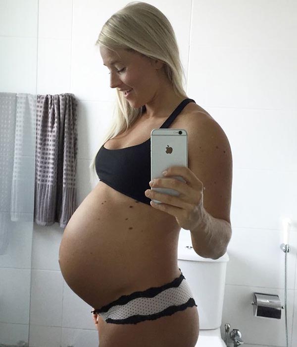 40 weeks: Inger's baby bump